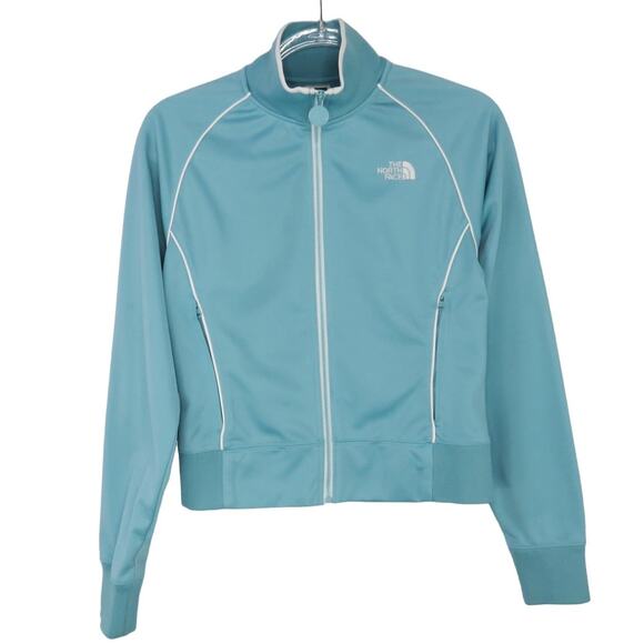 The North Face Teal Blue Zip Up Jacket Size Small Lightweight Casual Athleisure - Picture 1 of 6